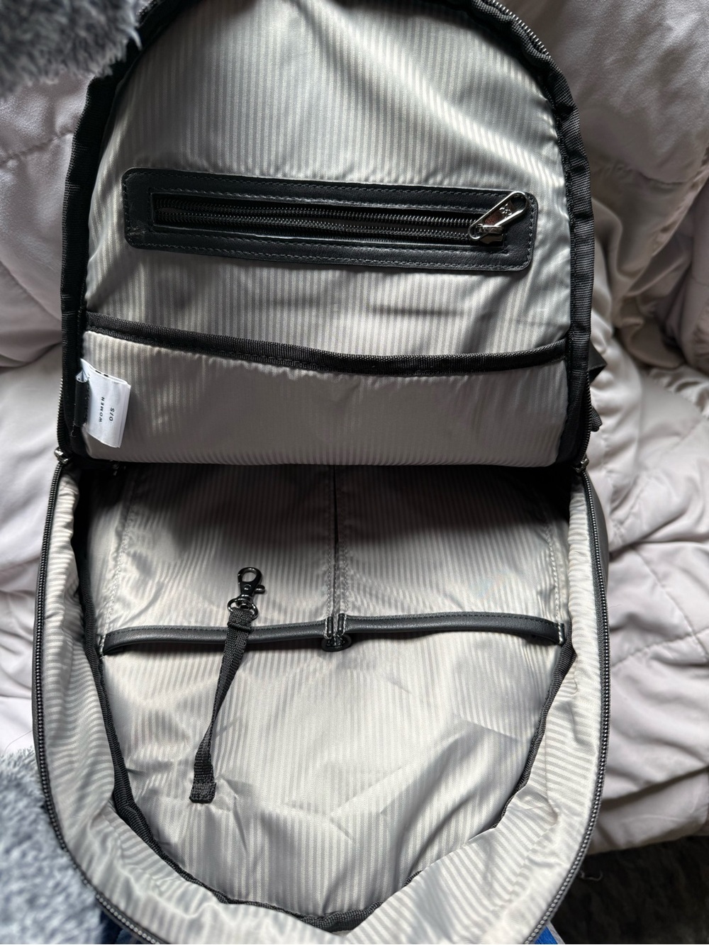 Sherpani Gray and Black Women's Everyday Anti Theft Backpack - Picture 4 of 6